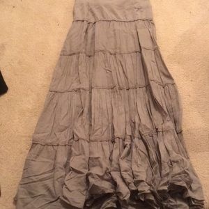 Long ruffled skirt